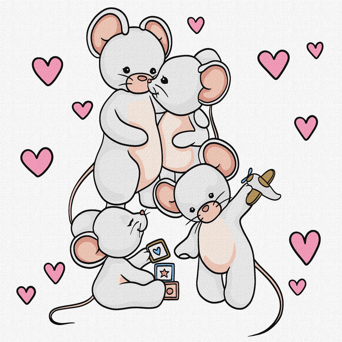 Картина по номерам Идейка Счастливая семья 25x25 см (Id-KHO6147)