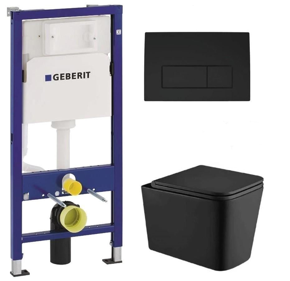 Комплект інсталяції Geberit із чорним матовим унітазом Kvadro Slim Duroplast/Soft-close (G362241204KB) Комплект інсталяції Geberit із чорним матовим унітазом Kvadro Slim Duroplast/Soft-close (G362241204KB)