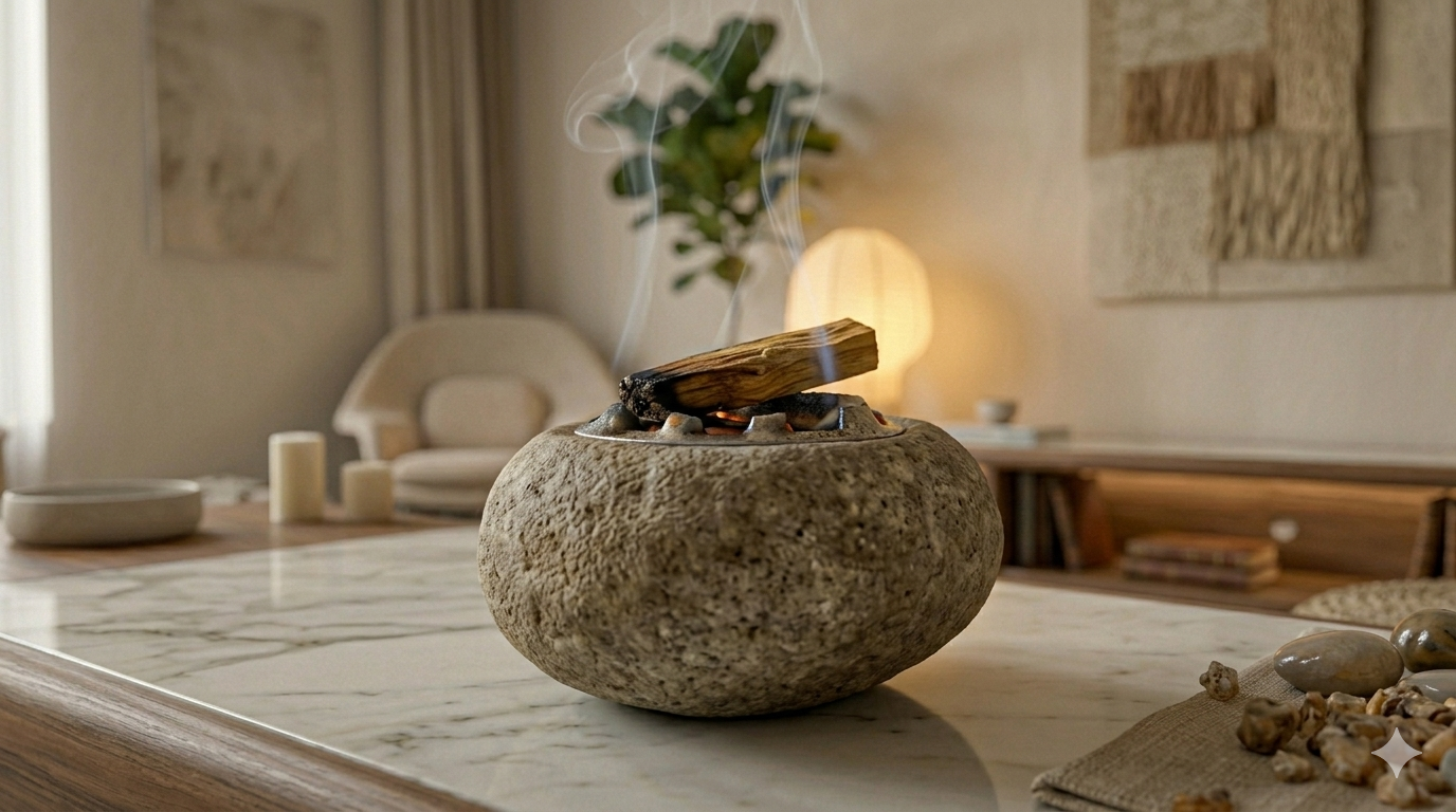 Подставка-держатель для благовоний и Пало-Санто из натурального камня Bali Zen (Bali Zen)