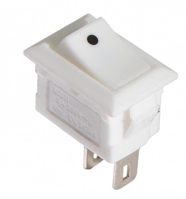 Переключатель одноклавишный АСКО-УКРЕМ KCD5-101 WH/WH мини Белый (27878508)