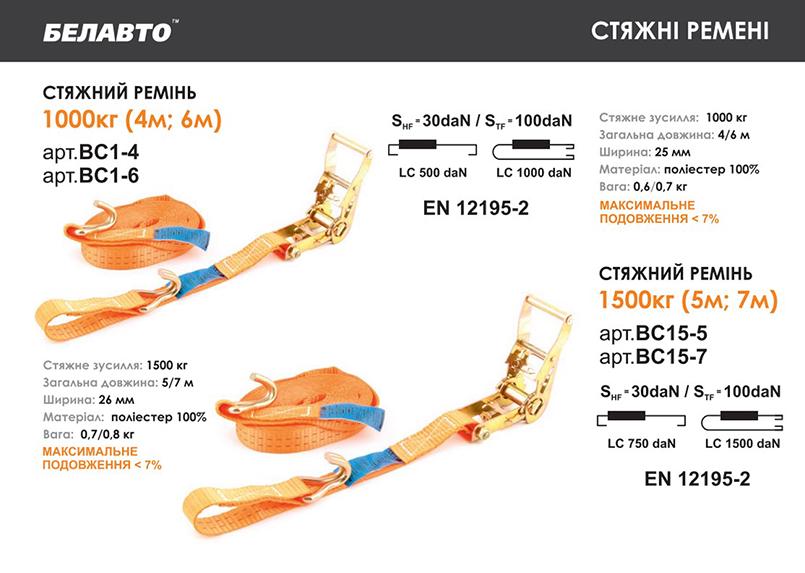 Стяжной ремень Белавто 1 т 4 м (BC1-4) - фото 3