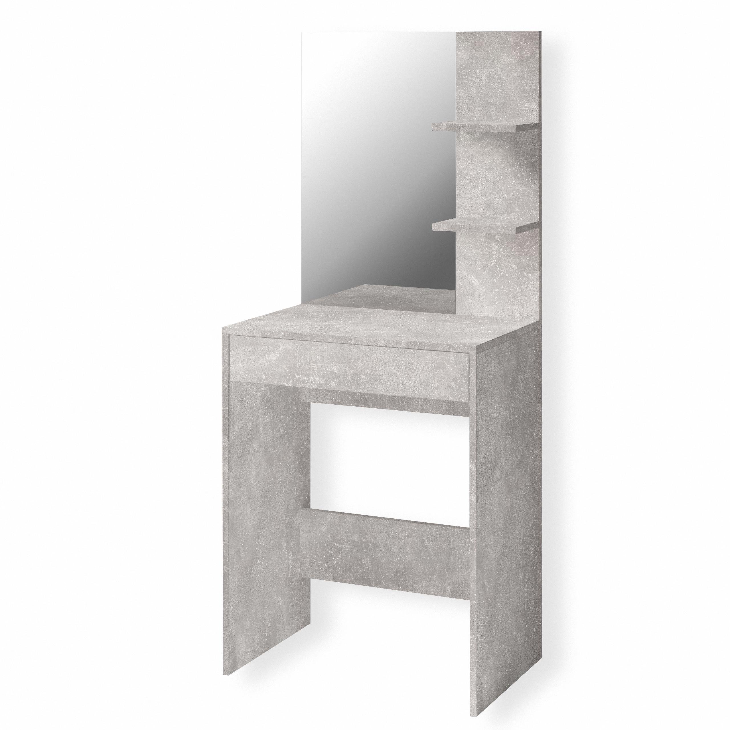 Туалетный стол с зеркалом S-14 600х400х1450 мм Бетон - фото 2