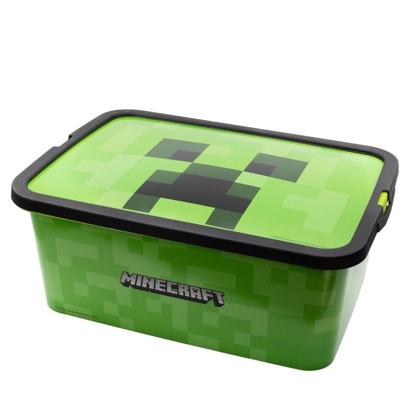 Контейнер для детских вещей 13 л 39х29х15 см Stor Minecraft Зеленый (04405)