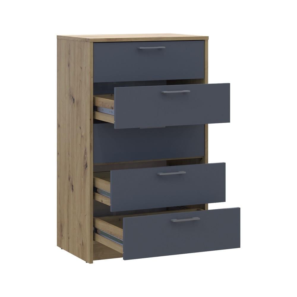 Комод Doros Ронди DRS-011783 5 ящиков 60х40х100 см Дуб Артизан/Графит (41516188) - фото 6