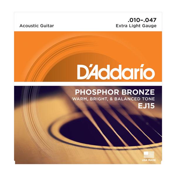 Струни DAddario EJ15 Phosphor Bronze 10-47 Extra Light (52)