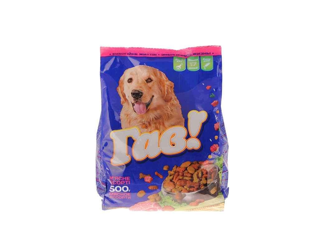 Корм для собак ГАВ для взрослых собак Мясное Ассорти 500 г (204673)