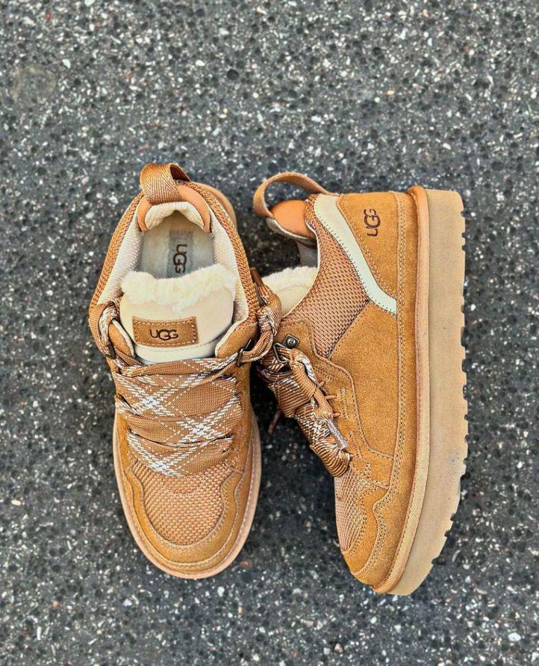 Кросівки зимові замшеві UGG Lowmel Sneaker Chestnut р. 38 Коричневий (16862) - фото 12