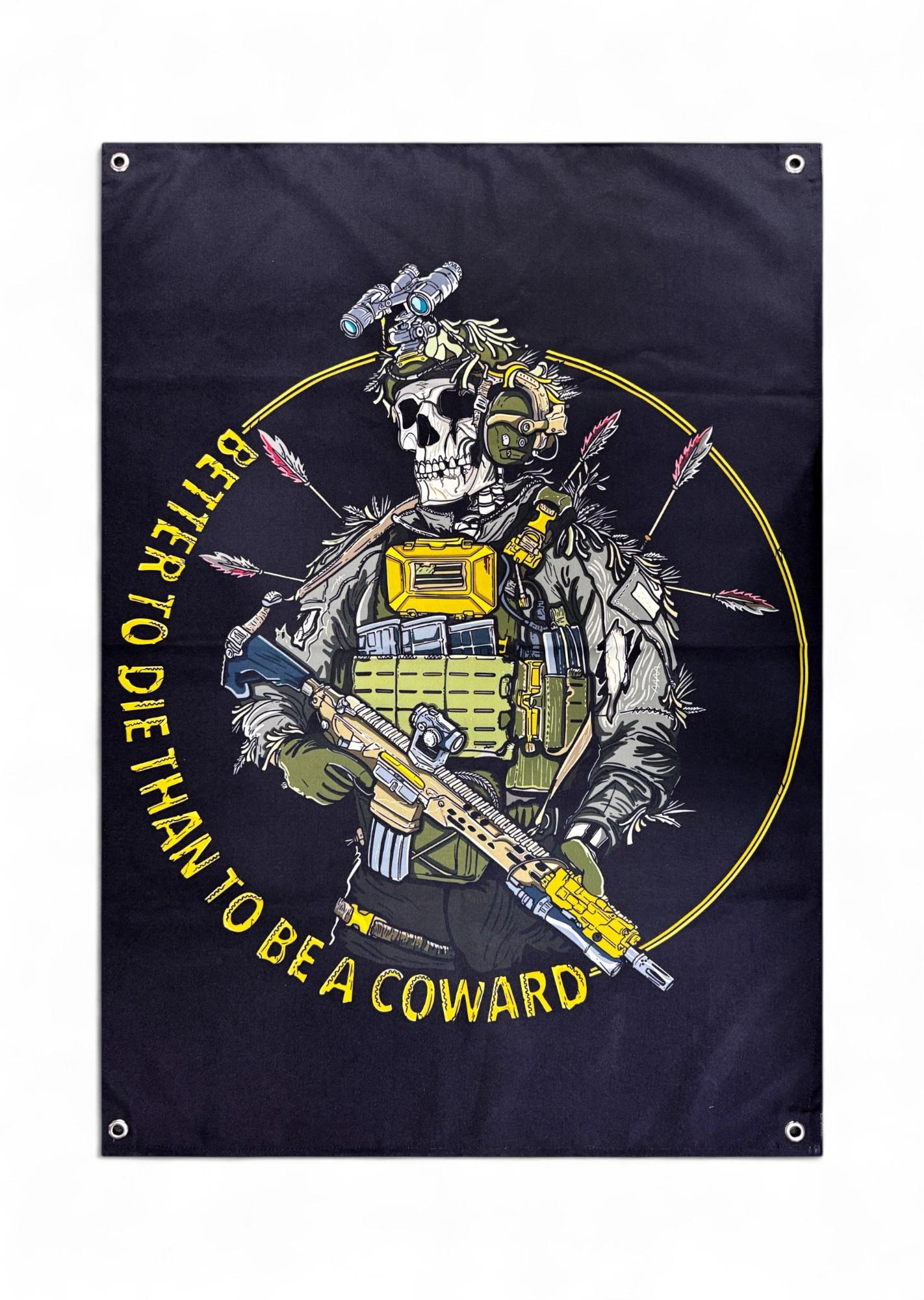 Баннер "Better to die than to be a coward" (29073619)