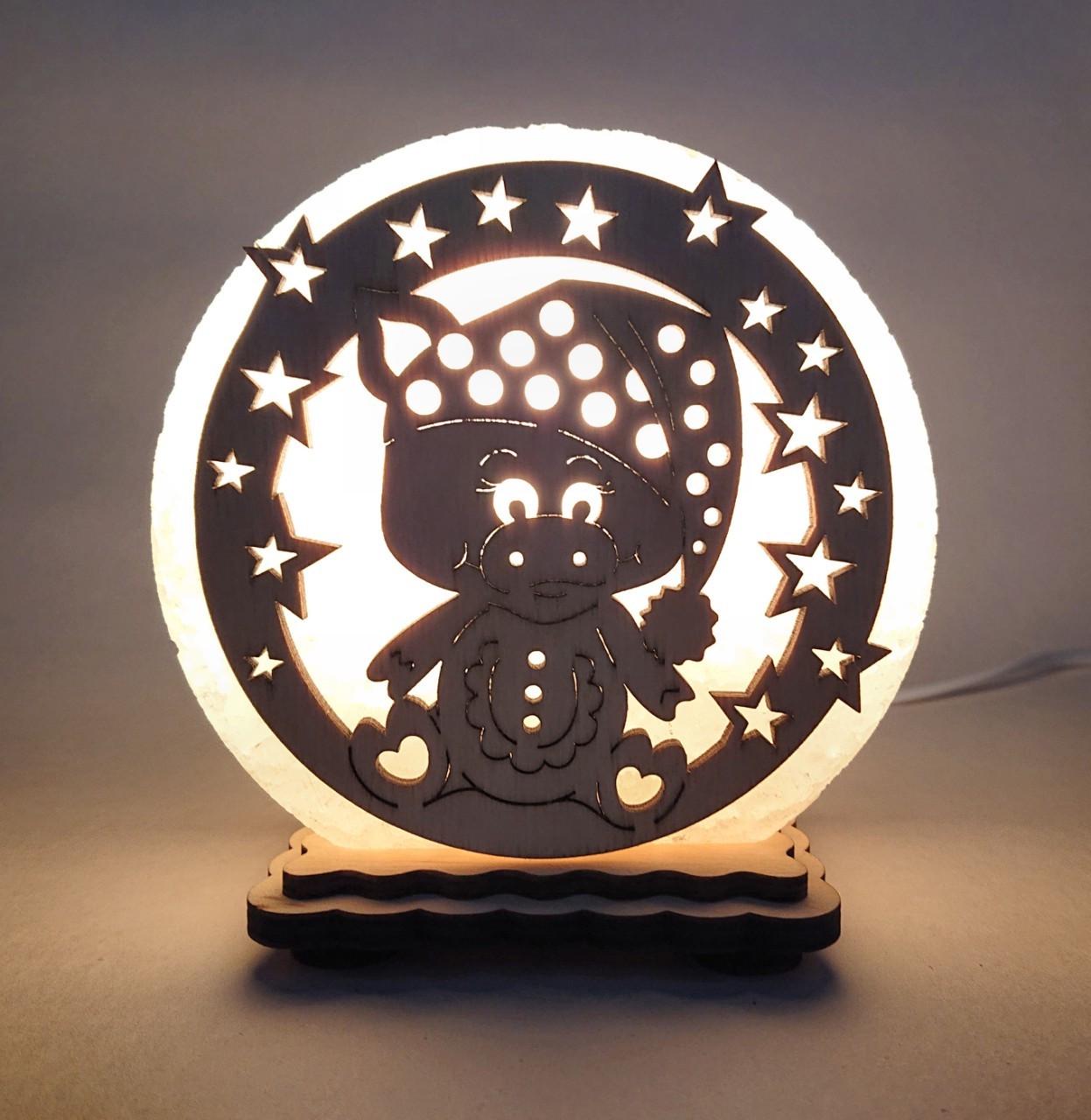 Соляной светильник Хрюша в звёздах (KM-00015-y)