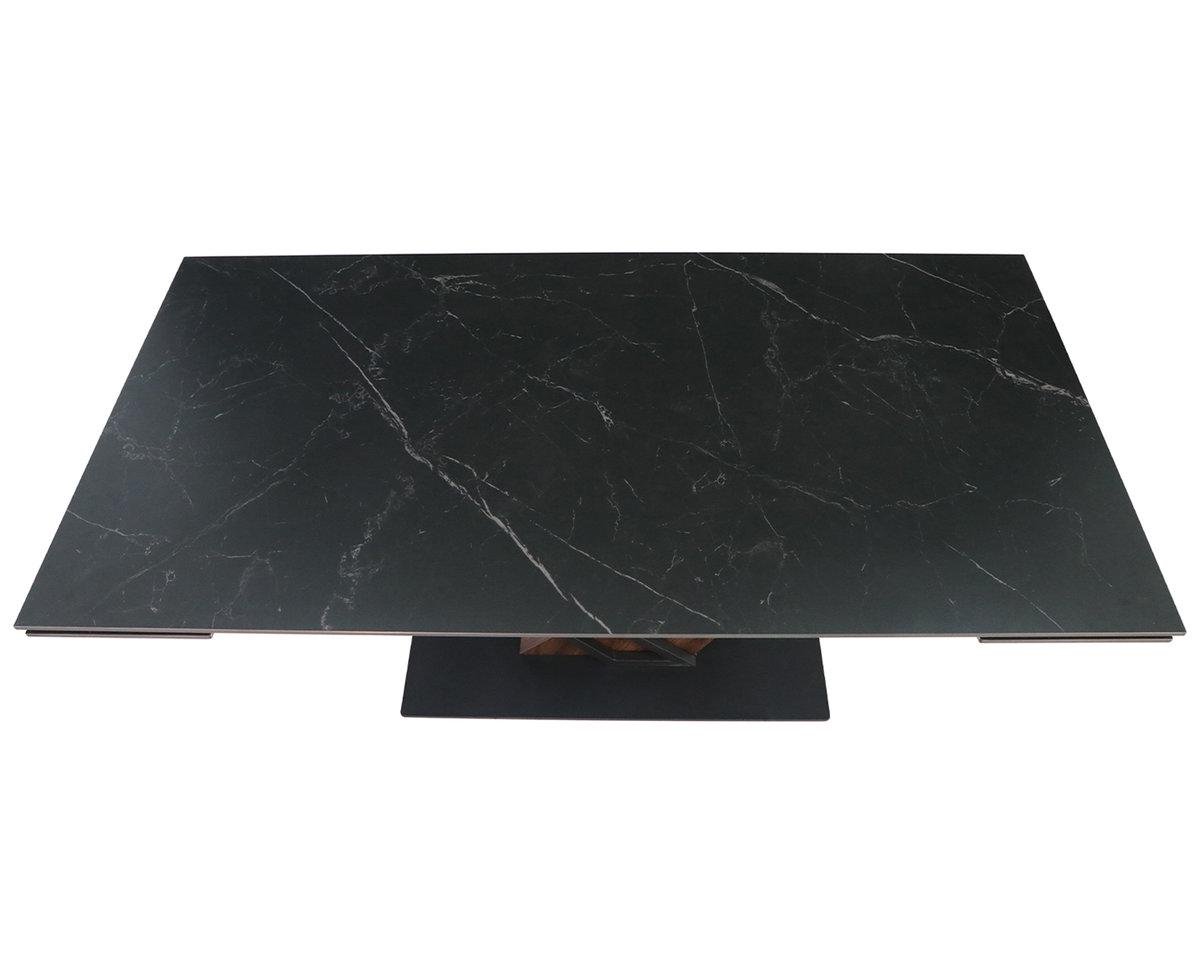 Стол Intarsio FERNANDO CERAMIC 180/240x90 Черный матовый/Темный орех (28710912) - фото 5 Стол Intarsio FERNANDO CERAMIC 180/240x90 Черный матовый/Темный орех (28710912) - фото 5