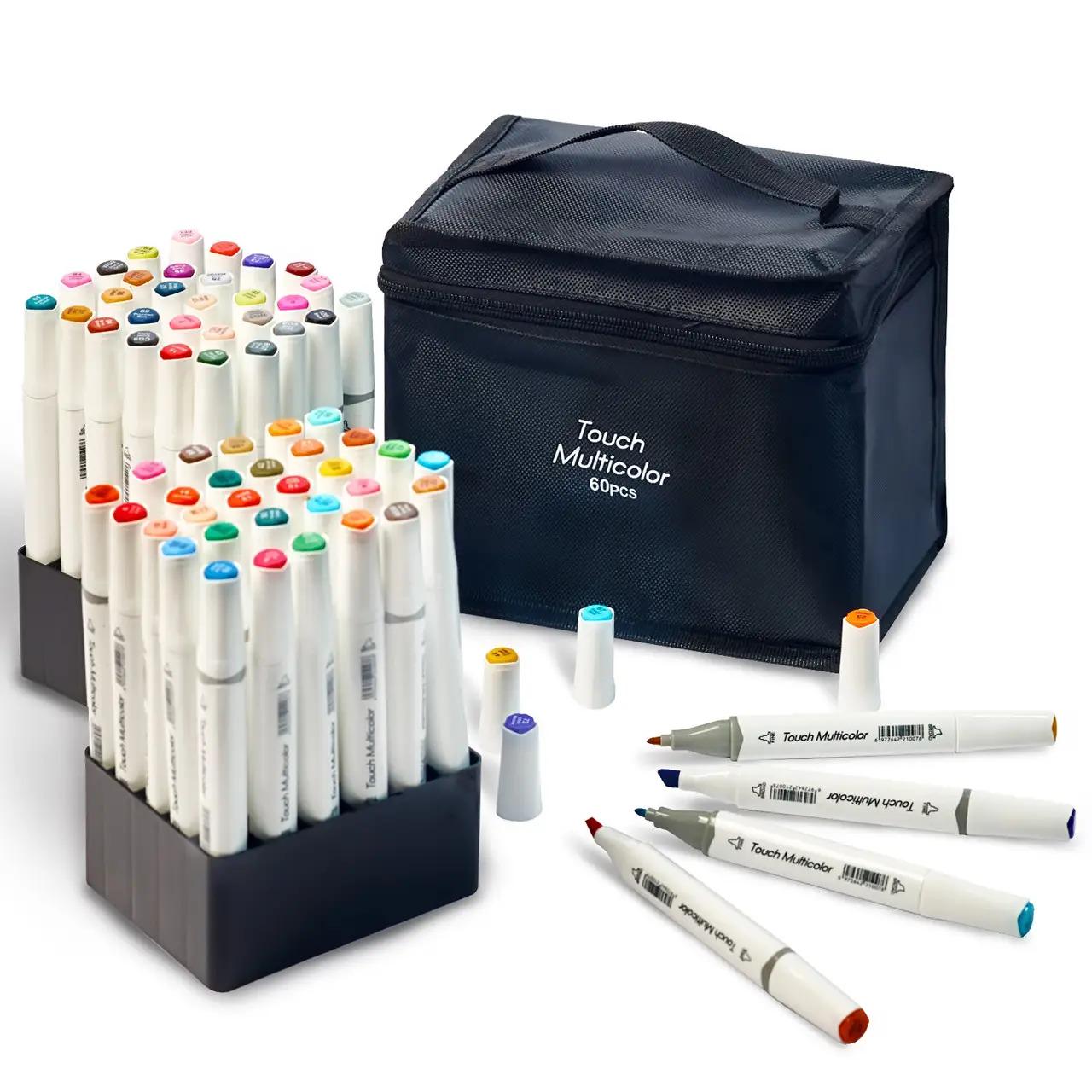 Набор маркеров двухсторонних Touch Multicolor 60 шт. для рисования и Подставка для маркеров и канцелярии Розовый - фото 4 Набор маркеров двухсторонних Touch Multicolor 60 шт. для рисования и Подставка для маркеров и канцелярии Розовый - фото 4