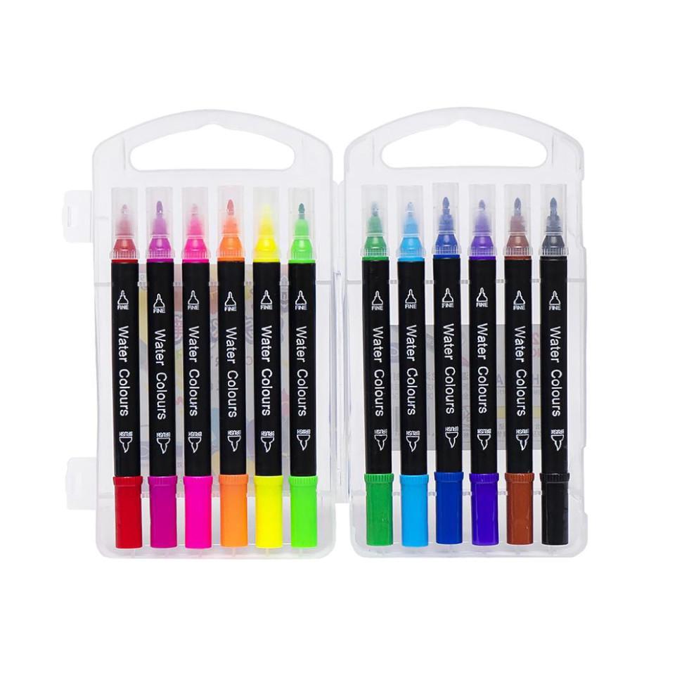 Фломастери дитячі Двосторонній Color-it 195-12 12 кольорів (RLT29489) - фото 3 Фломастери дитячі Двосторонній Color-it 195-12 12 кольорів (RLT29489) - фото 3