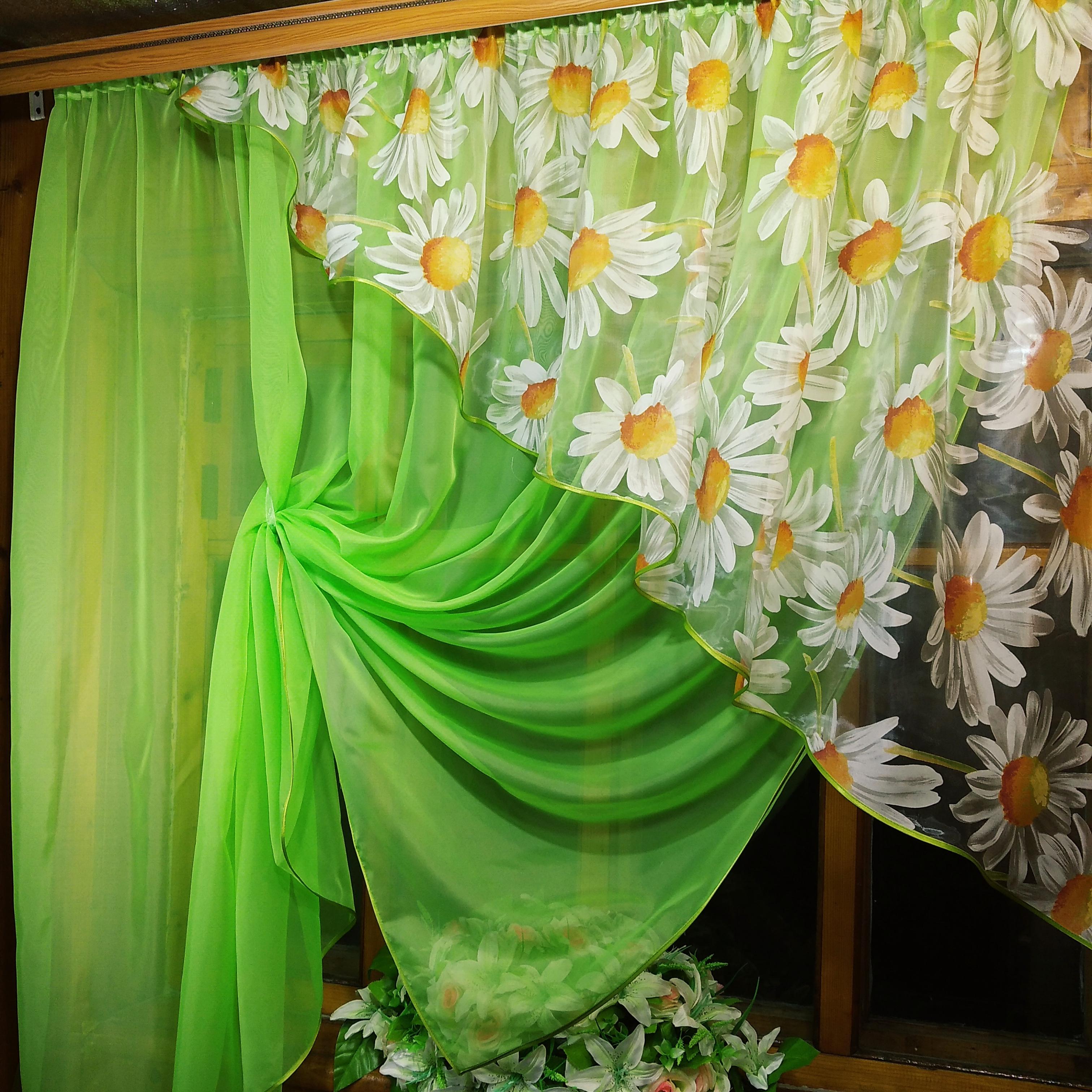 Тюль короткая Фая Ромашка правая Салатовый (1583077952) - фото 5 Тюль короткая Фая Ромашка правая Салатовый (1583077952) - фото 5