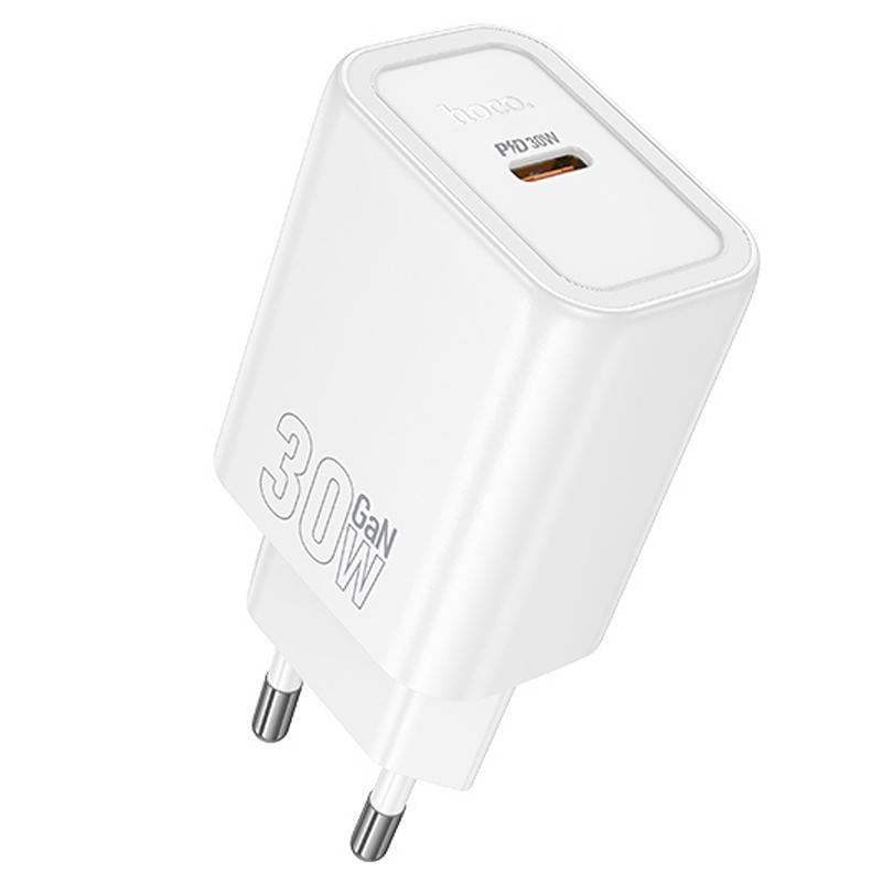 Зарядний пристрій мережевий Hoco N62 Gentle PD30W 1USB-C White (00000079082_2)
