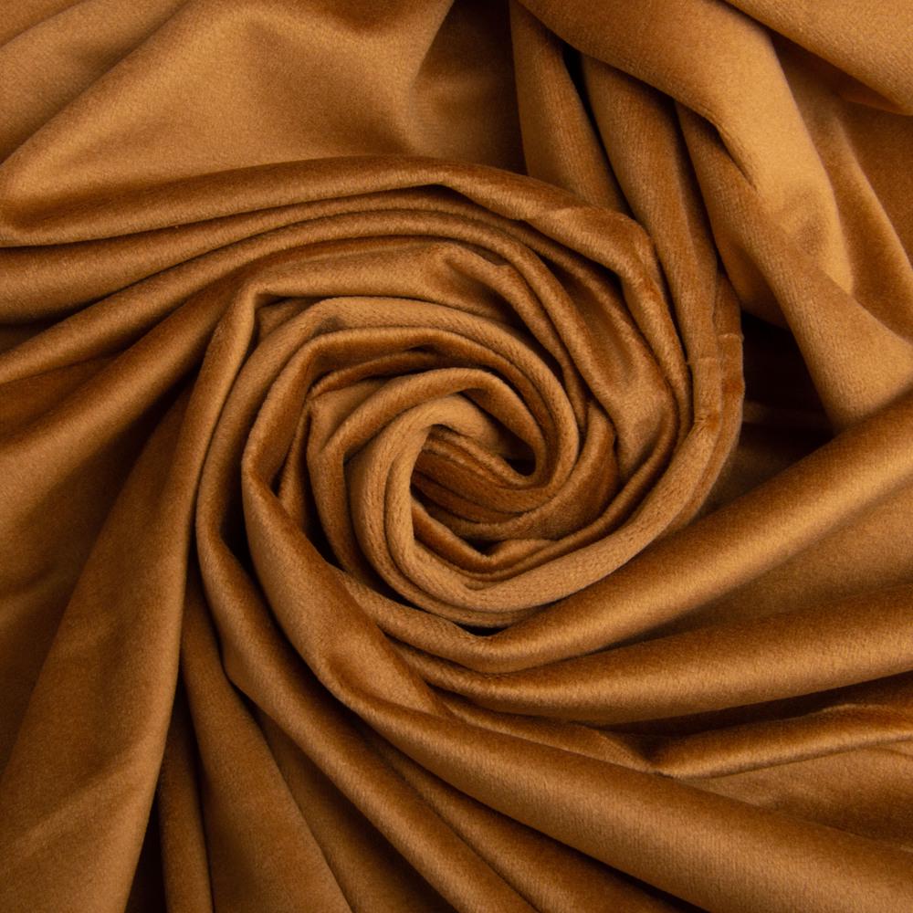 Тканина велюр однотонний Вайлет 290 гр/м2 150 см Кемел (26877) - фото 1