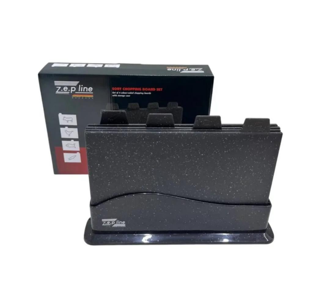 Набор разделочных досок Zepline ZP-044-B пластик двухсторонние 5 пр. Черный (20288793)