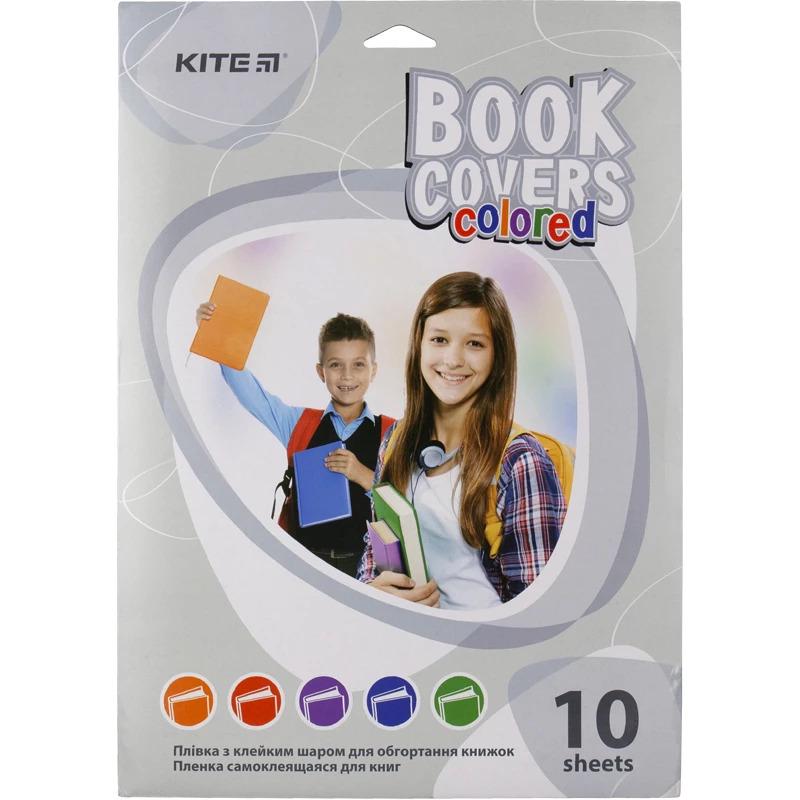 Пленка для книг самоклеющаяся Kite 50х36 см 10 шт. Микс цветов (K20-308)