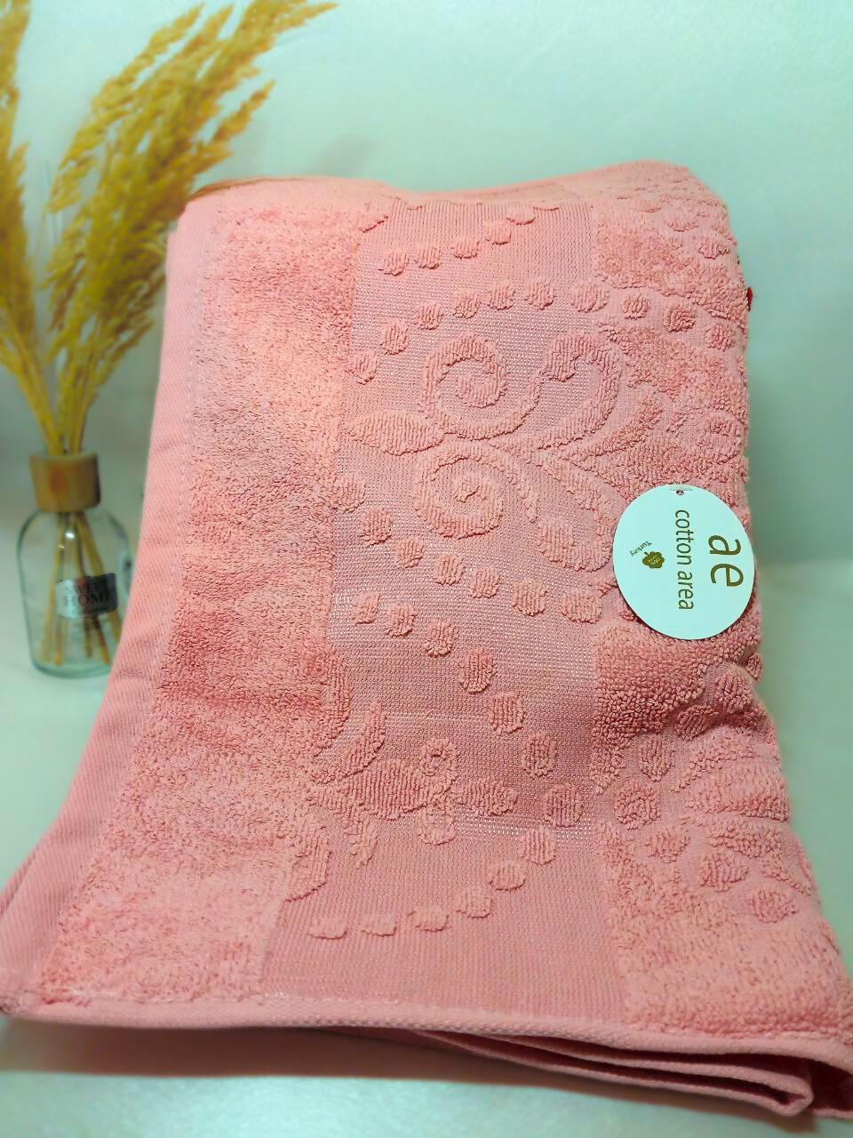Рушник жакардовий Cotton Area 50х90 см Рожевий (12749) - фото 2