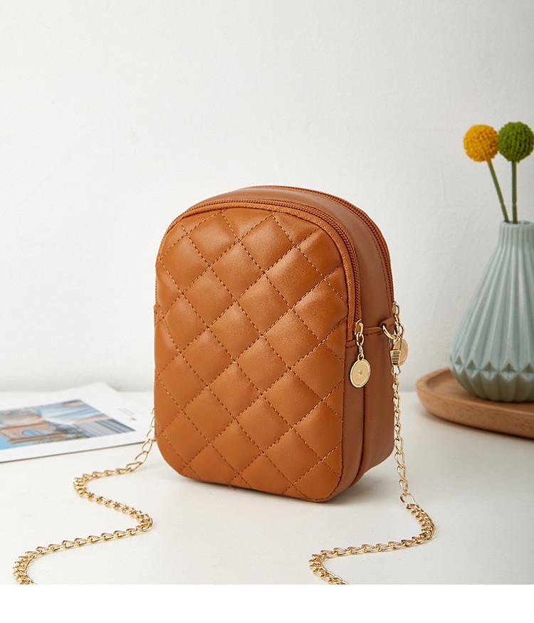 Сумка жіноча для телефону з плечовим ремінцем Коричневий - фото 2 Сумка жіноча для телефону з плечовим ремінцем Коричневий - фото 2