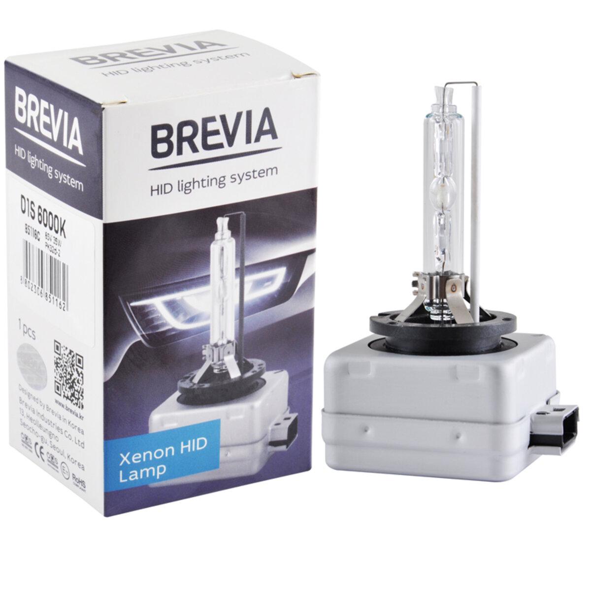 Ксенонова лампа Brevia D1S, 6000K, 85V, 35W PK32d-2, 1шт