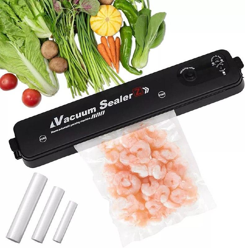 Вакуумний пакувальник для продуктів харчування Vacuum Sealer 10 пакетів Чорний (10567662) - фото 4