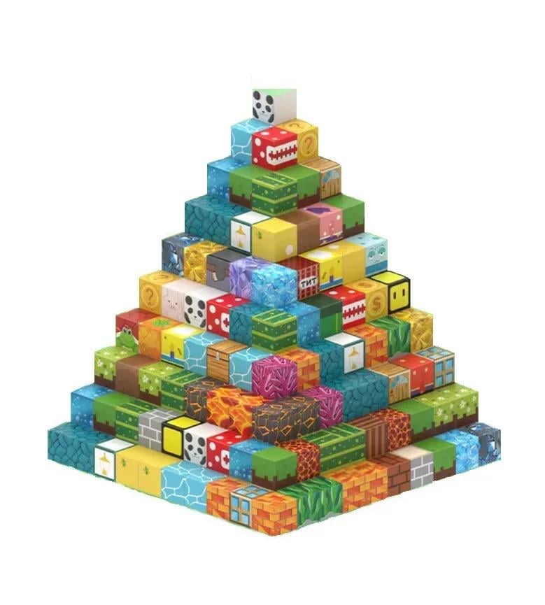 Конструктор магнитный Minecraft Ассорти 100 деталей 3 фигурки (050/1)