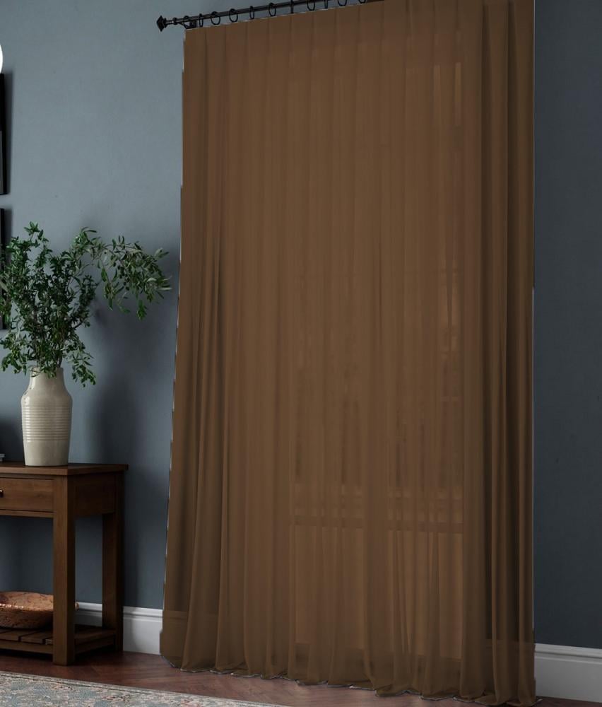 Тюль шифон без утяжелителя 400х180 см Шоколадный Тюль шифон без утяжелителя 400х180 см Шоколадный