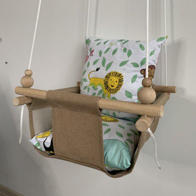 Дитяча гойдалка Infancy Африка Карамельний (9884991) - фото 4 Дитяча гойдалка Infancy Африка Карамельний (9884991) - фото 4