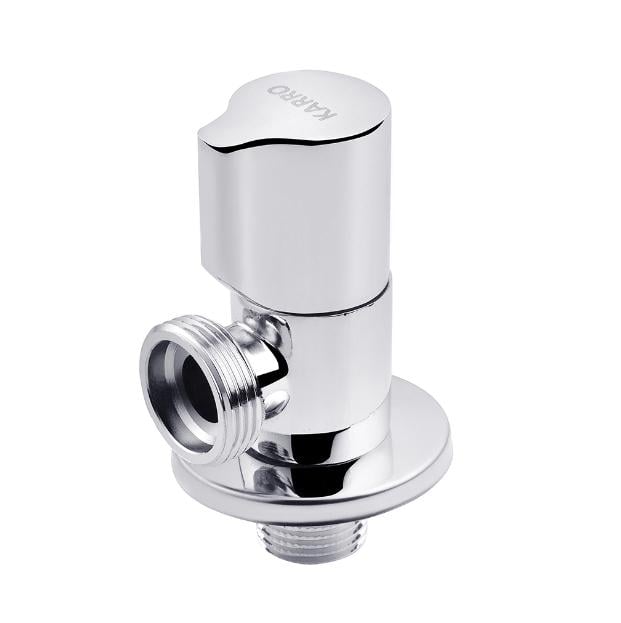 Кран приборный угловой Karro KR-3120 New латунь 1/2"х3/4" Хром
