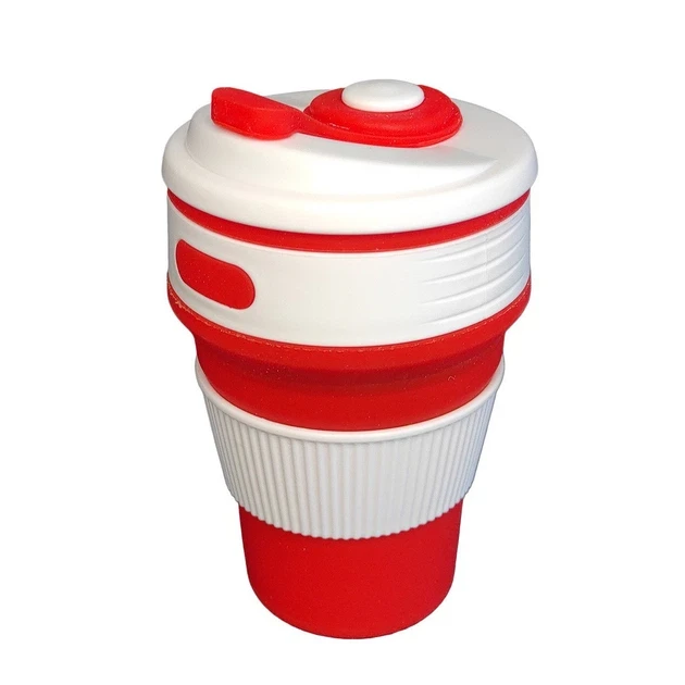 Чашка силіконова SILICON MAGIC CUP з герметичною кришкою та напувалкою Червоний (7194)