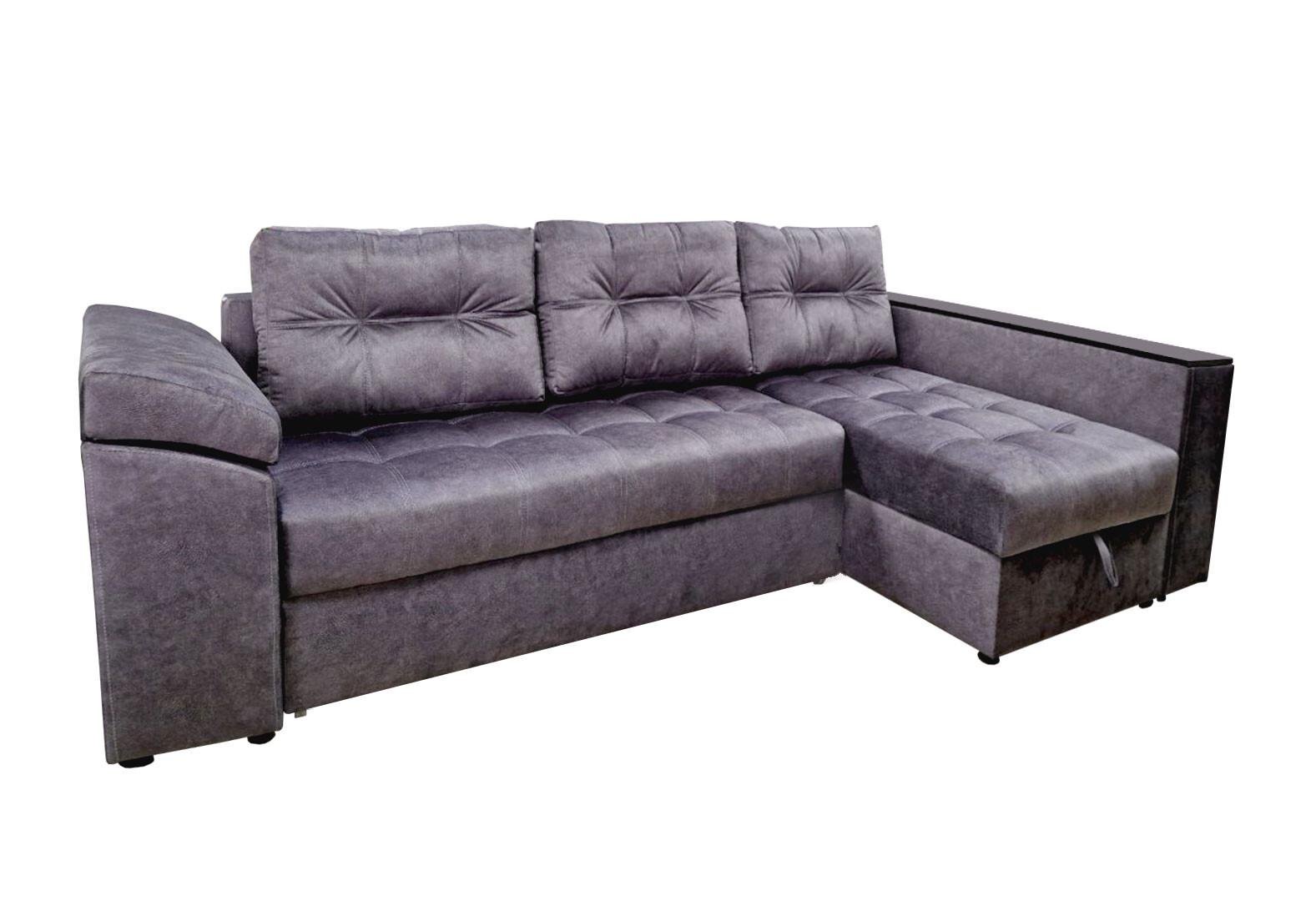 Мягкий уголок Vika Техас ДСП венге 255x140 см Крокус 95 Exim textile угол Г ПР (101945)