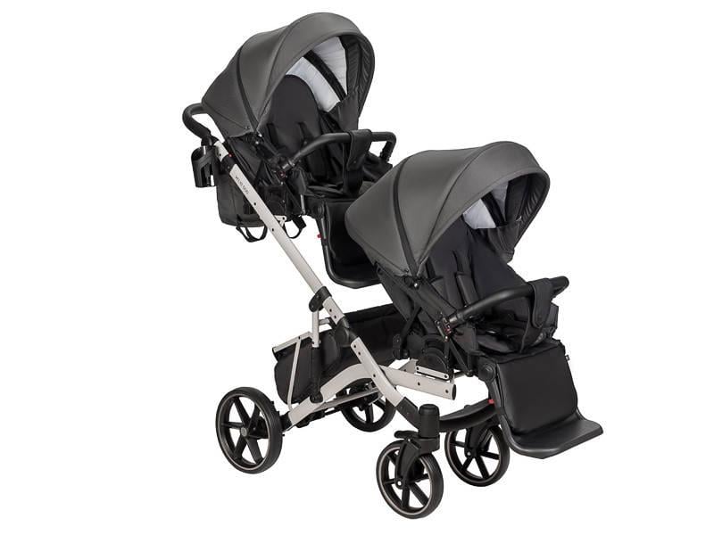 Коляска детская функциональная Angelini Velio Duo Lux 2в1 Темно-серый