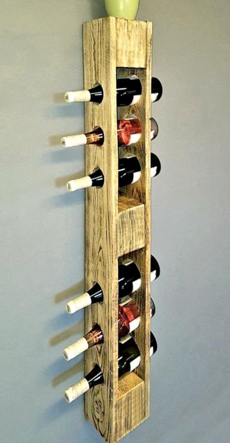 Полка для вина настенная из дерева Тасиро Бенгала (ПНК-017027)