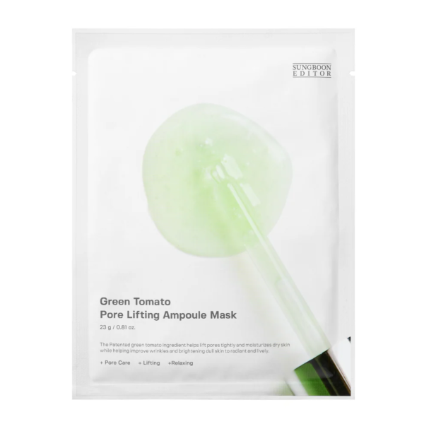 Маска для звуження пор ампульна Sungboon Editor Green Tomato Pore Lifting Ampoule Mask з екстрактом зеленого помідора 23 г (8809684563458)