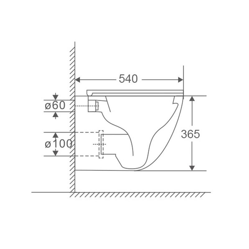 Унітаз підвісний MIXXUS Premium Ellipse-0304-R система змиву Rimless 540x360x360 мм (MP6466) - фото 3