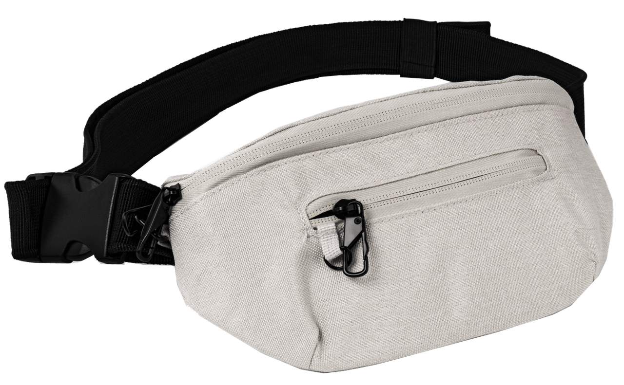 Сумка бананка стегнова Live in style Антизлодій поясна Світло-сірий