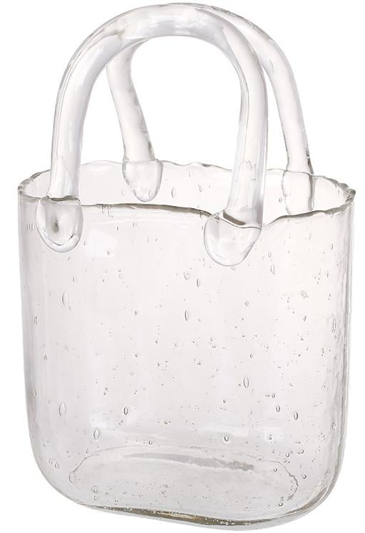 Ваза стеклянная Дамская Сумочка 15х8,5х22 см