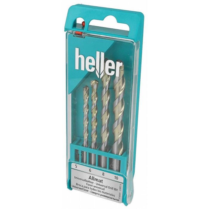 Набор сверл Heller твердосплавных Allmat 5/6/8/10 мм дерево 22697 (12891)