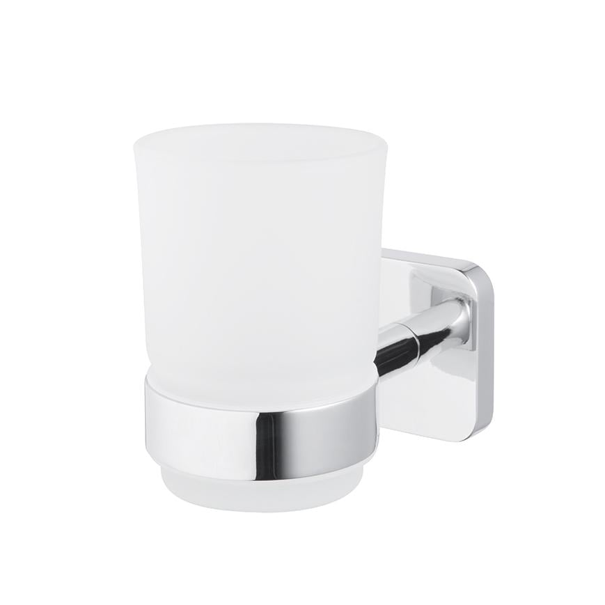 Стакан для зубних щіток Bisk FORTE матове скло 11х7 см Білий (06829)