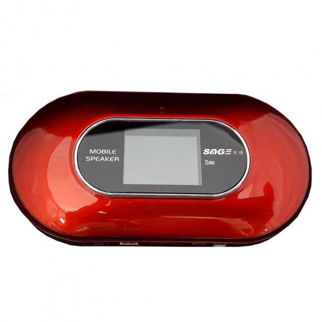Колонка портативная XPRO S86 с диктофоном 3 Вт USB/SD/FM радио/Bluetooth Красный (lp-81656)