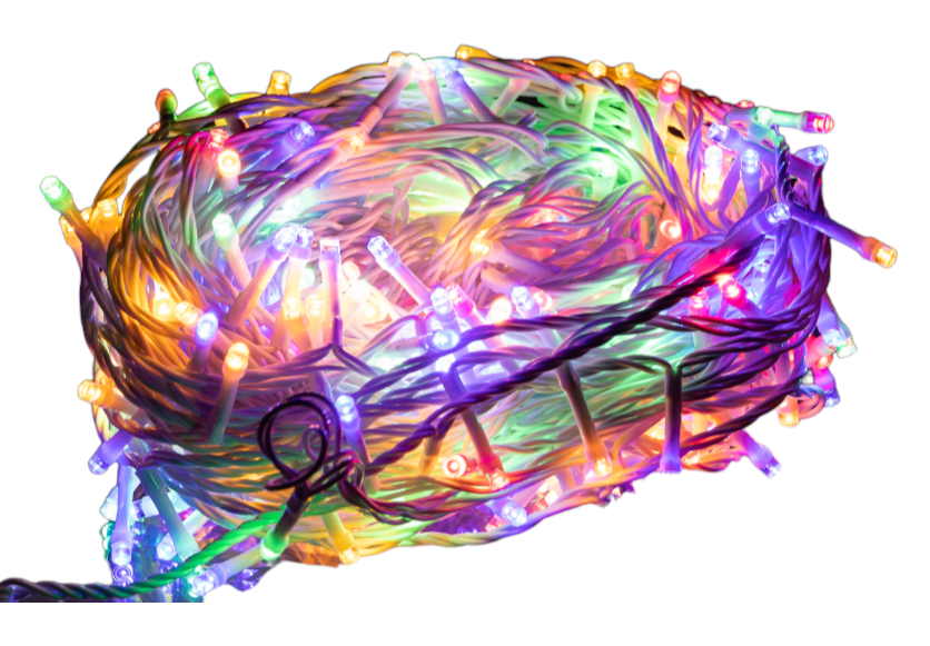 Гірлянда нитка вулична 300 LED 30 м від мережі біла нитка Різнокольоровий - фото 1 Гірлянда нитка вулична 300 LED 30 м від мережі біла нитка Різнокольоровий - фото 1