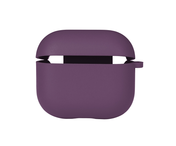Чехол-футляр для наушников Silicone Case with microfibra для Airpods 4 Grape