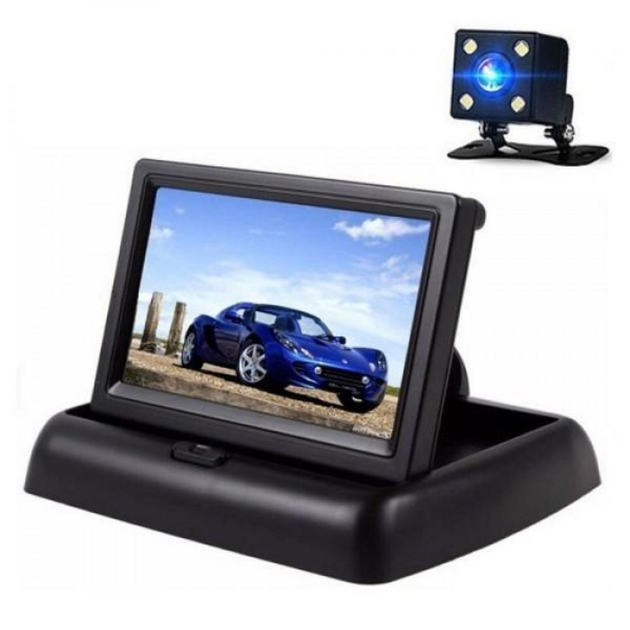 Автомобильный складной монитор для камеры заднего вида 4,3" - фото 2