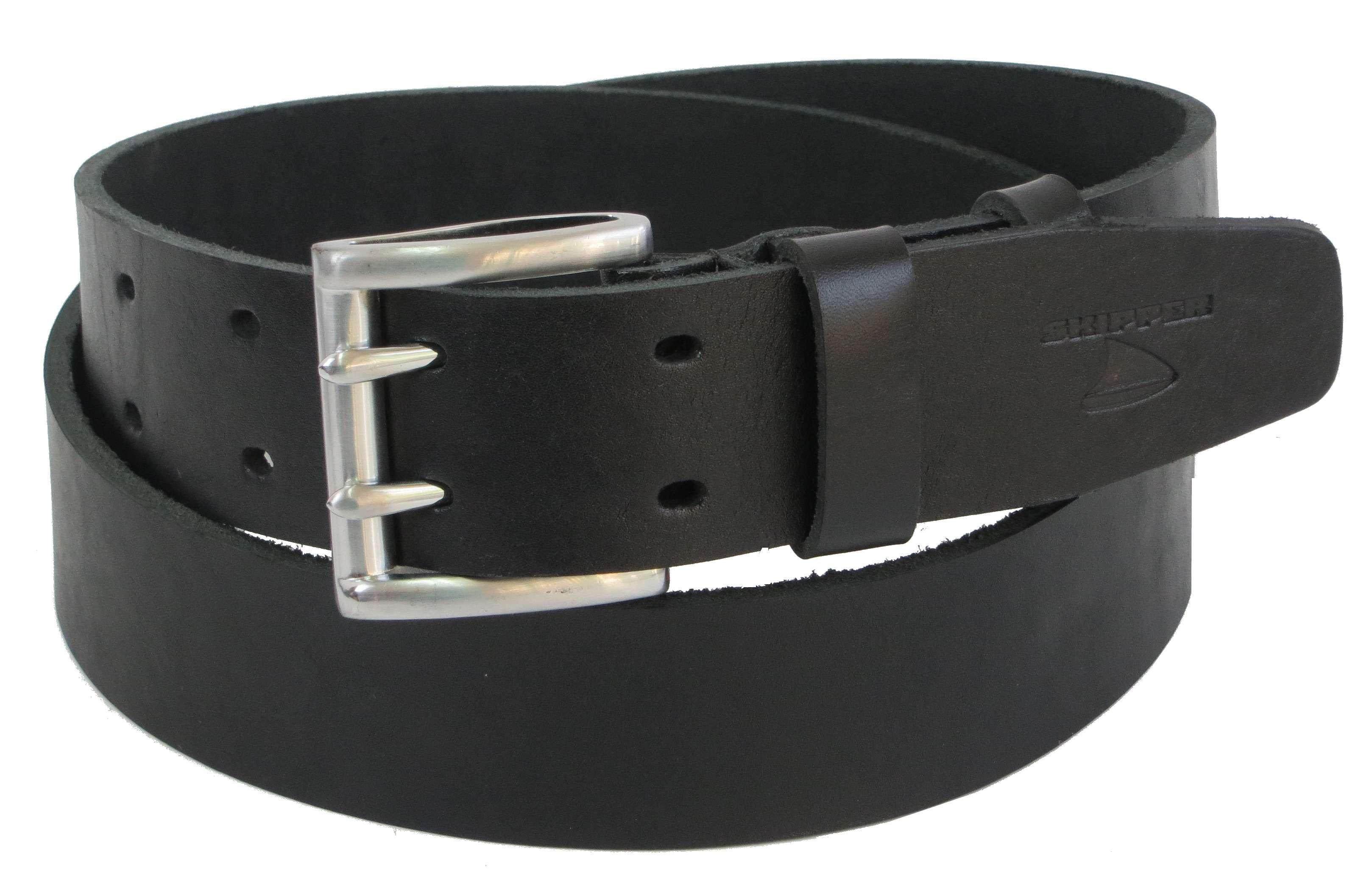 Ремень мужской Skipper кожаный Черный (1162-45) Ремень мужской Skipper кожаный Черный (1162-45)