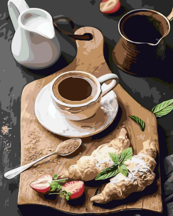 Картина по номерам Strateg Душистый утренний кофе 40x50 см (SY6255)