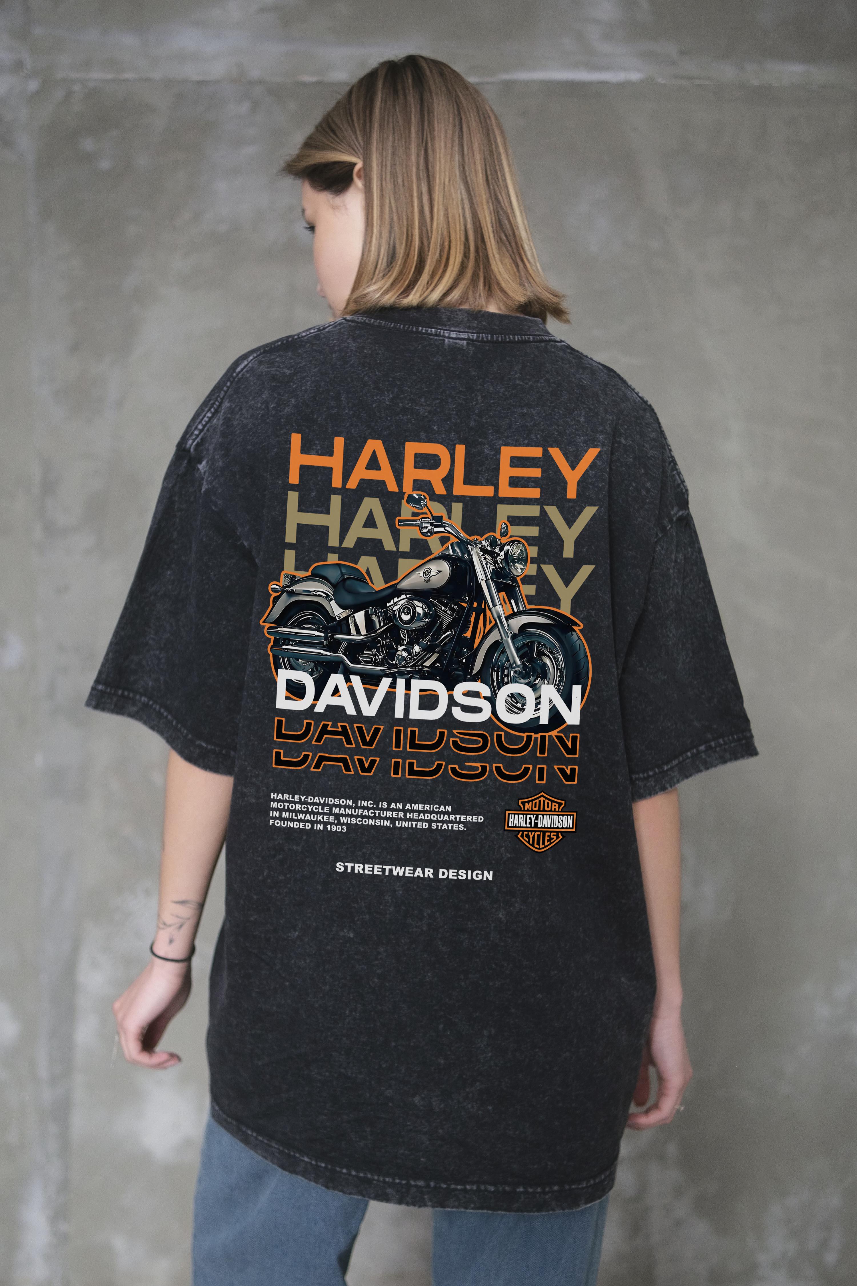 Футболка оверсайз Without Washed Harley S/M Black (S/M8056338 8056339) - фото 5