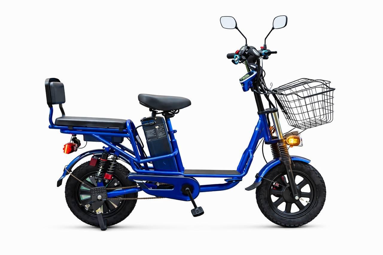 Электровелосипед двухместный Minako Monster 2000W 60V 36Ah и тормоз гидравлика Синий