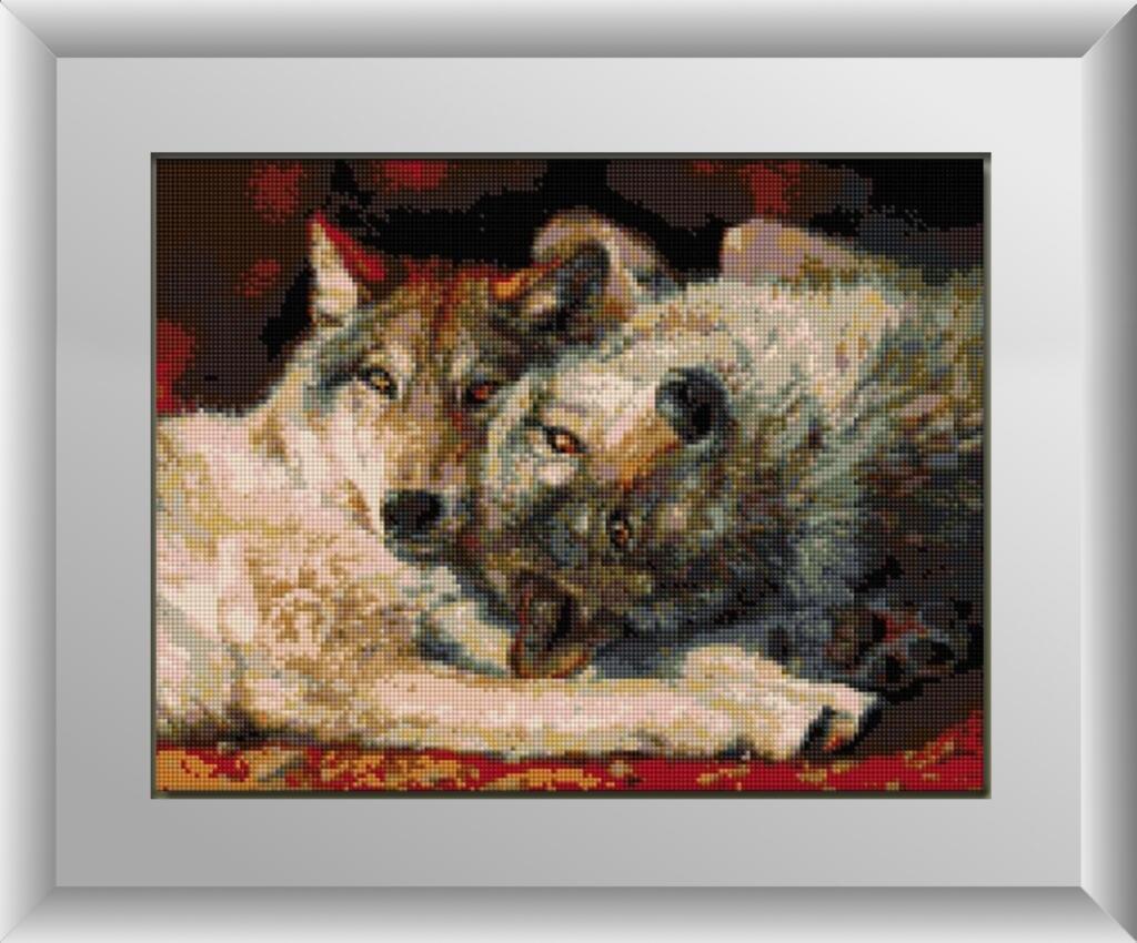 Алмазна мозаїка Dream Art Грайливі вовки 39x56 см (DA.30231)