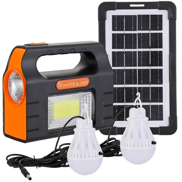Фонарь кемпинговый JunAi JA-2007 на солнечной батарее Orange (tf5094)