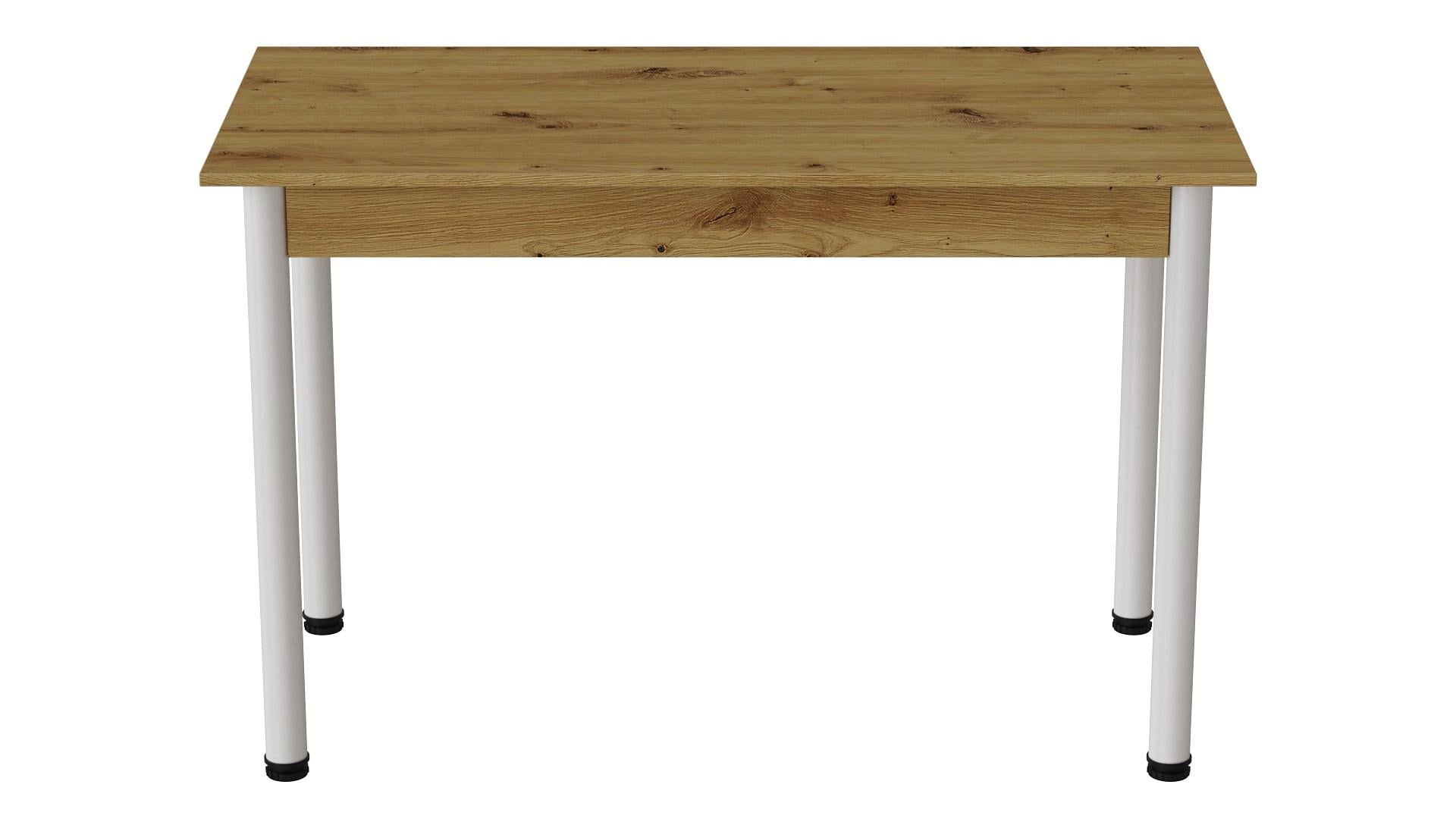 Обеденный стол Ferrum-decor Бенита ДСП 16 мм 75x120x70 см Белый/Дуб Артизан (FRD-105693)